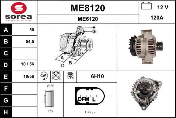 SNRA ME8120 - Генератор autosila-amz.com