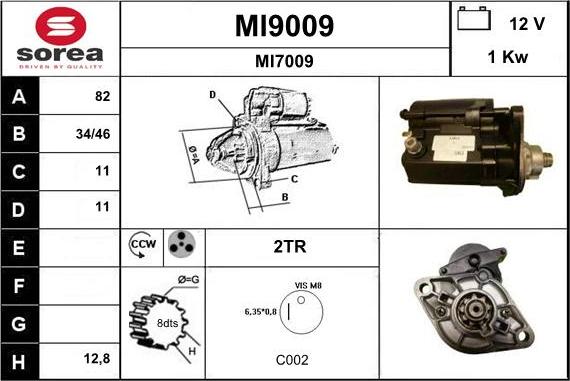 SNRA MI9009 - Стартер autosila-amz.com