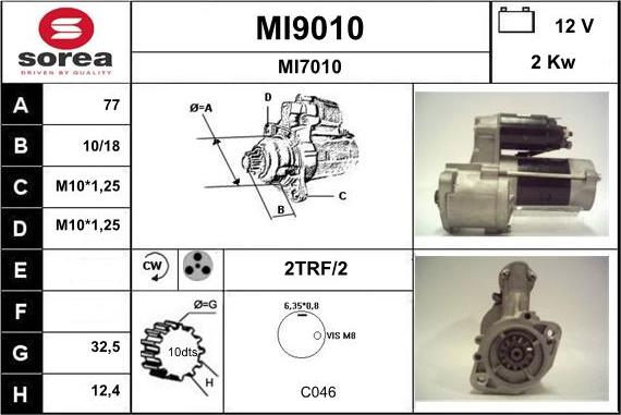 SNRA MI9010 - Стартер autosila-amz.com