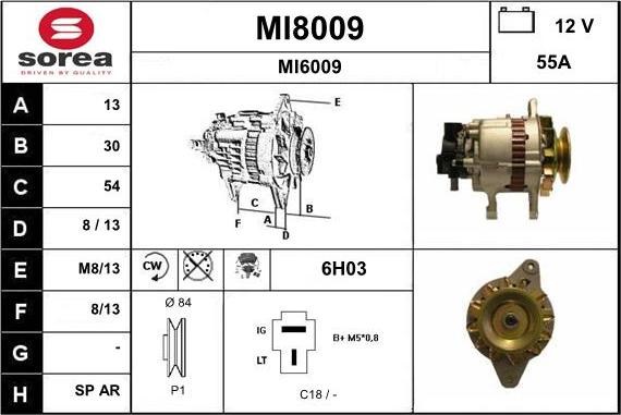 SNRA MI8009 - Генератор autosila-amz.com