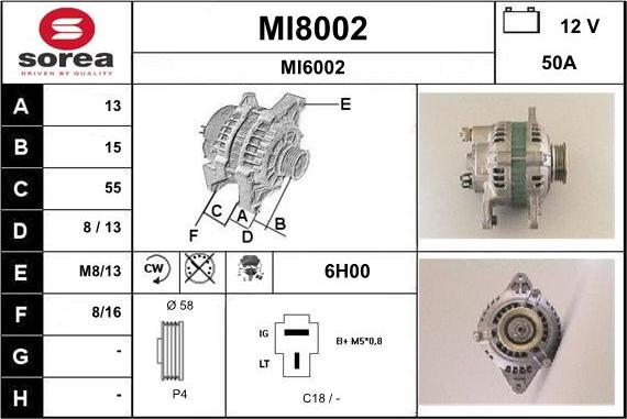 SNRA MI8002 - Генератор autosila-amz.com