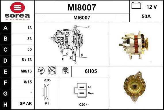 SNRA MI8007 - Генератор autosila-amz.com