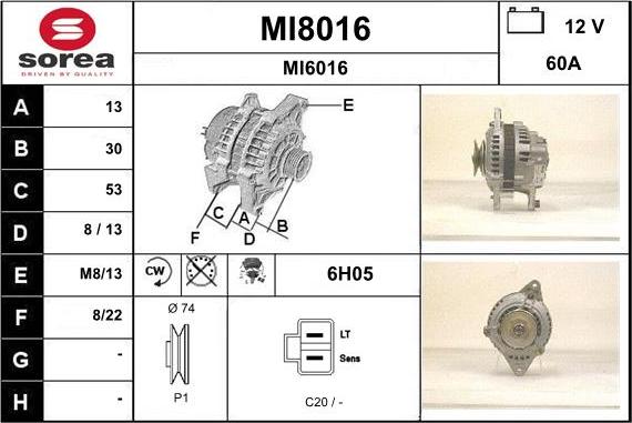 SNRA MI8016 - Генератор autosila-amz.com