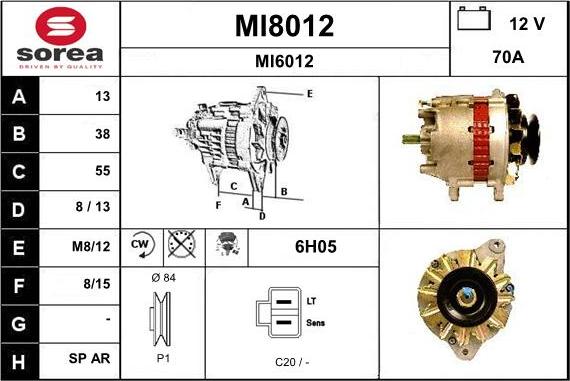 SNRA MI8012 - Генератор autosila-amz.com