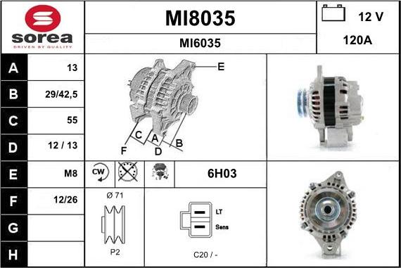 SNRA MI8035 - Генератор autosila-amz.com