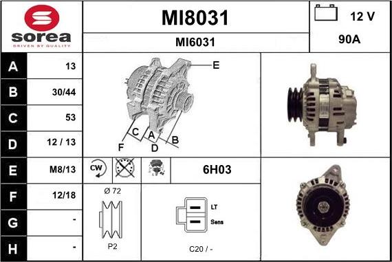 SNRA MI8031 - Генератор autosila-amz.com