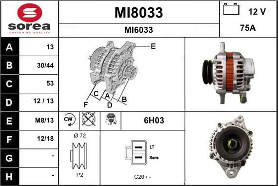 SNRA MI8033 - Генератор autosila-amz.com