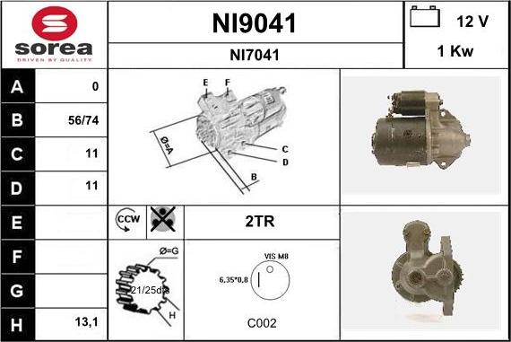 SNRA NI9041 - Стартер autosila-amz.com