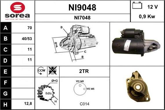 SNRA NI9048 - Стартер autosila-amz.com