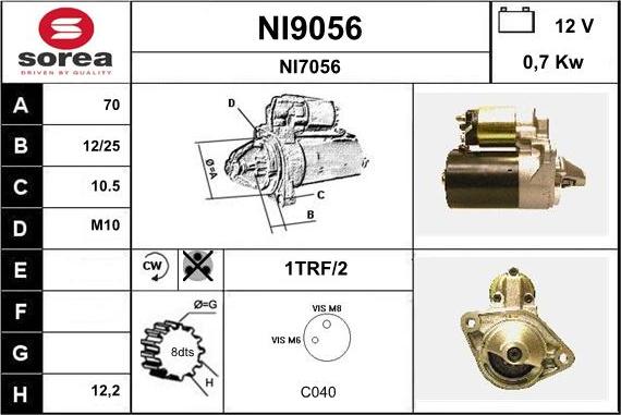 SNRA NI9056 - Стартер autosila-amz.com