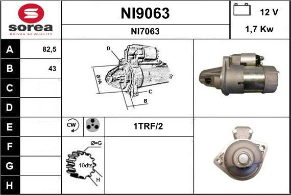 SNRA NI9063 - Стартер autosila-amz.com