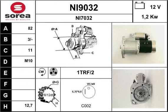 SNRA NI9032 - Стартер autosila-amz.com