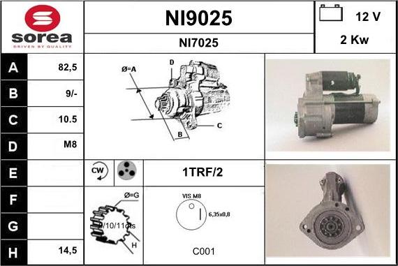 SNRA NI9025 - Стартер autosila-amz.com