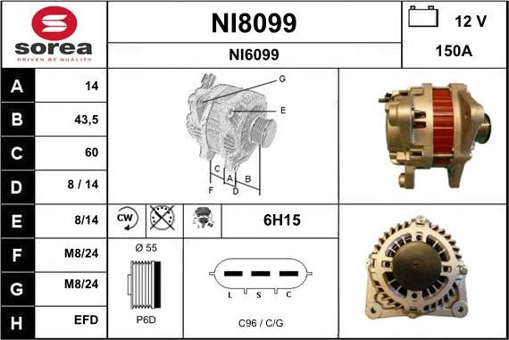 SNRA NI8099 - Генератор autosila-amz.com