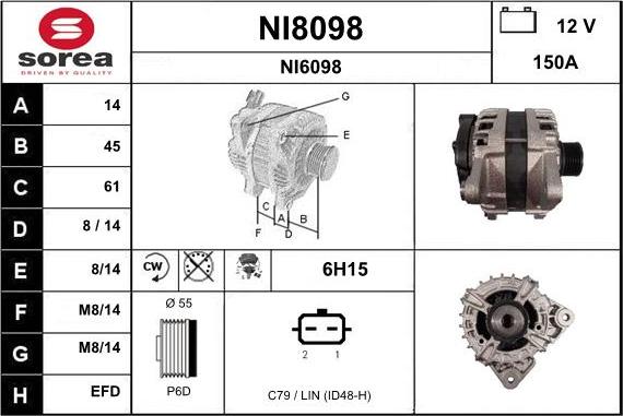 SNRA NI8098 - Генератор autosila-amz.com