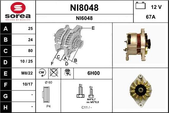 SNRA NI8048 - Генератор autosila-amz.com
