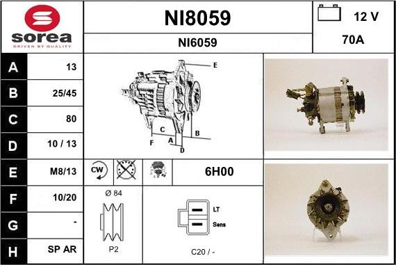 SNRA NI8059 - Генератор autosila-amz.com