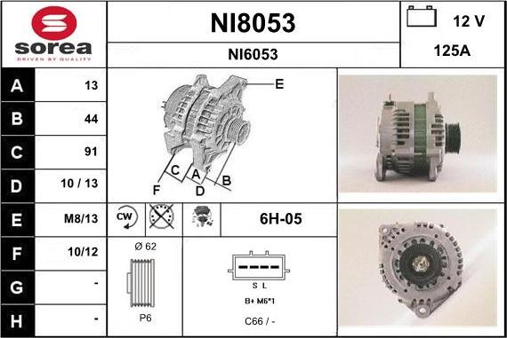 SNRA NI8053 - Генератор autosila-amz.com