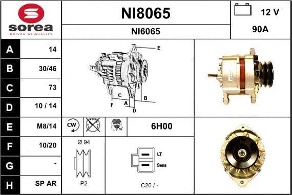 SNRA NI8065 - Генератор autosila-amz.com