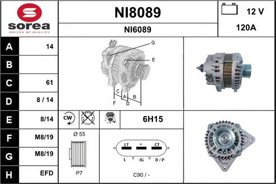 SNRA NI8089 - Генератор autosila-amz.com