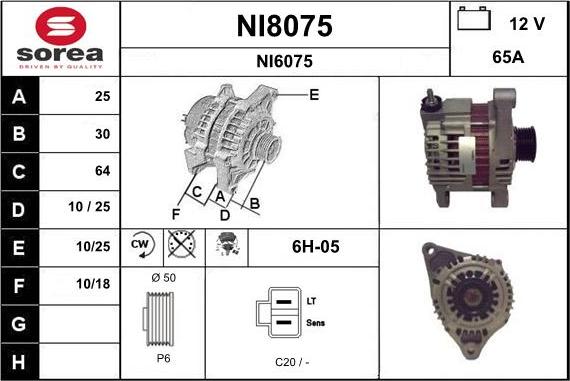 SNRA NI8075 - Генератор autosila-amz.com