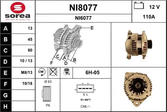 SNRA NI8077 - Генератор autosila-amz.com