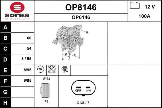 SNRA OP8146 - Генератор autosila-amz.com