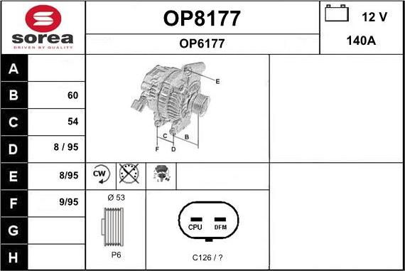 SNRA OP8177 - Генератор autosila-amz.com