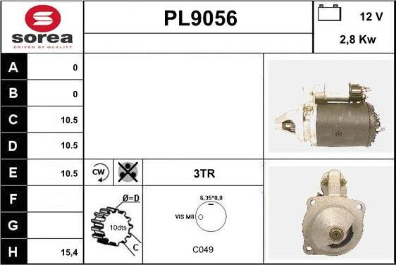 SNRA PL9056 - Стартер autosila-amz.com