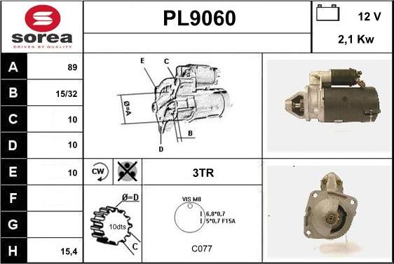 SNRA PL9060 - Стартер autosila-amz.com