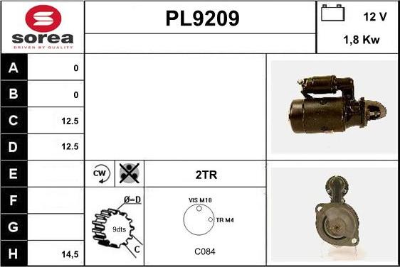 SNRA PL9209 - Стартер autosila-amz.com