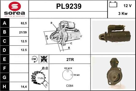 SNRA PL9239 - Стартер autosila-amz.com