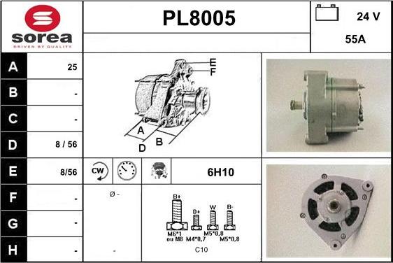 SNRA PL8005 - Генератор autosila-amz.com