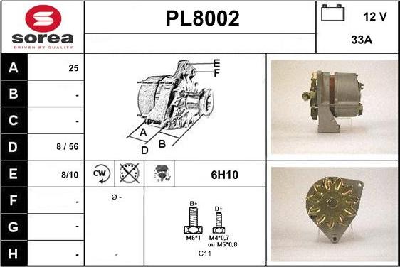 SNRA PL8002 - Генератор autosila-amz.com