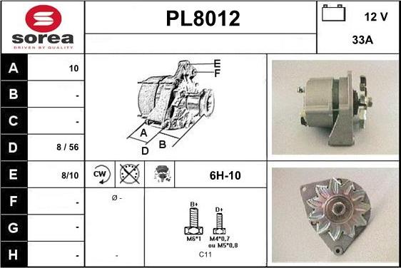 SNRA PL8012 - Генератор autosila-amz.com