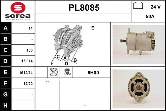 SNRA PL8085 - Генератор autosila-amz.com