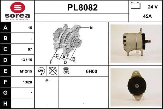 SNRA PL8082 - Генератор autosila-amz.com