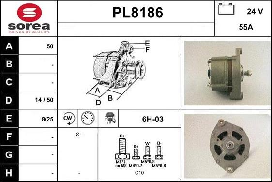 SNRA PL8186 - Генератор autosila-amz.com