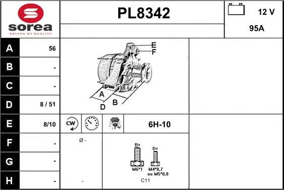 SNRA PL8342 - Генератор autosila-amz.com