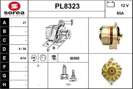 SNRA PL8323 - Генератор autosila-amz.com