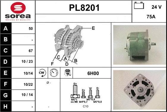 SNRA PL8201 - Генератор autosila-amz.com