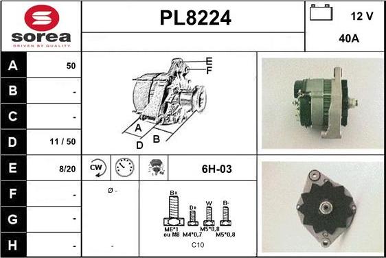 SNRA PL8224 - Генератор autosila-amz.com