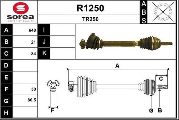 SNRA R1250 - Приводной вал autosila-amz.com