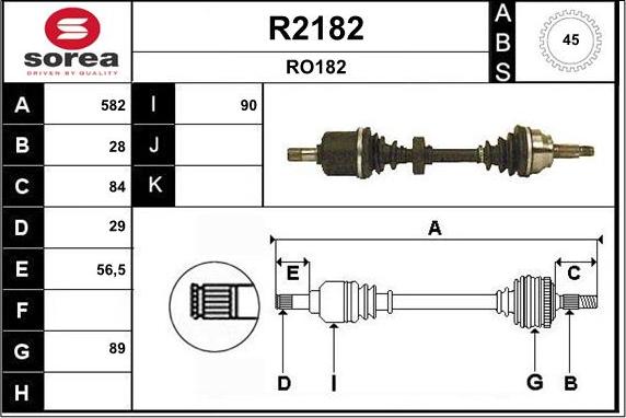 SNRA R2182 - Приводной вал autosila-amz.com