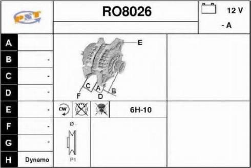 SNRA RO8026 - Генератор autosila-amz.com