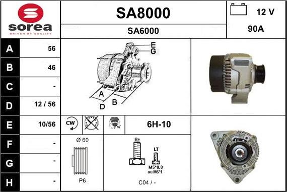 SNRA SA8000 - Генератор autosila-amz.com