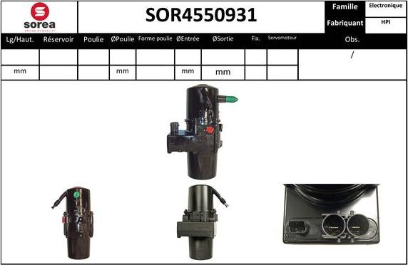 SNRA SOR4550931 - Гидравлический насос, рулевое управление, ГУР autosila-amz.com