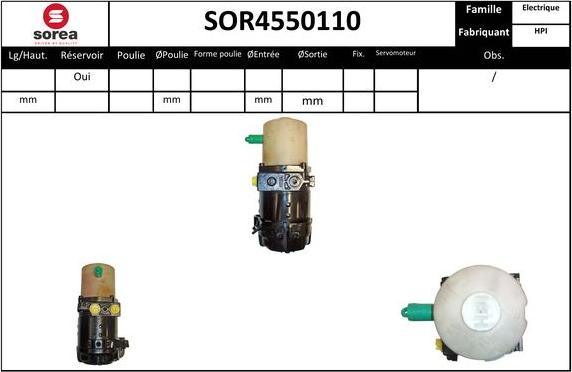 SNRA SOR4550110 - Гидравлический насос, рулевое управление, ГУР autosila-amz.com