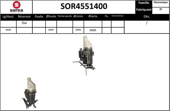 SNRA SOR4551400 - Гидравлический насос, рулевое управление, ГУР autosila-amz.com