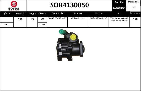 SNRA SOR4130050 - Гидравлический насос, рулевое управление, ГУР autosila-amz.com